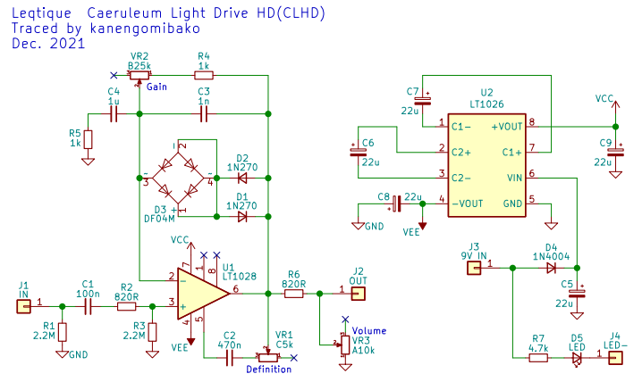 Leqtique Caeruleum Light Drive HD(CLHD) schematic