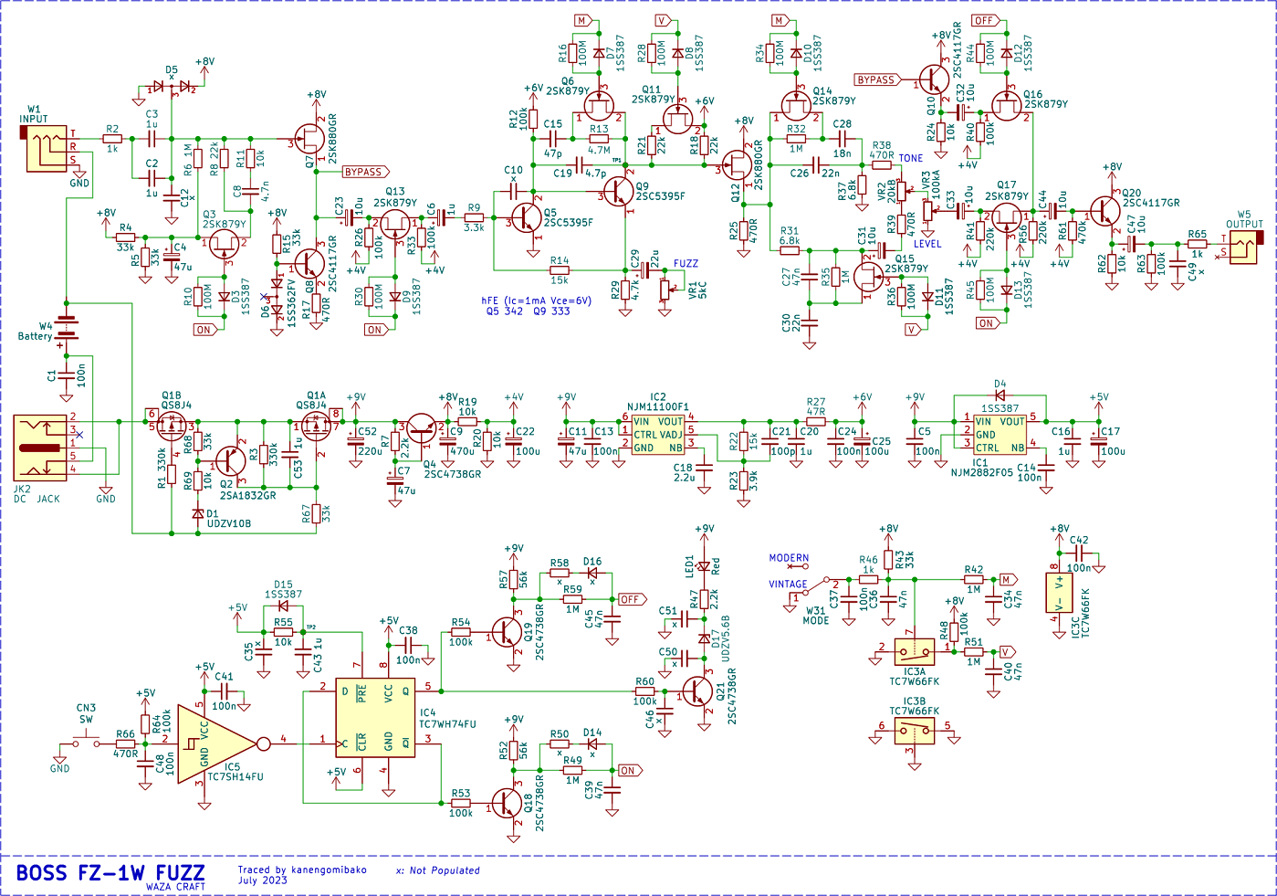 BOSS FZ-1W Schematic