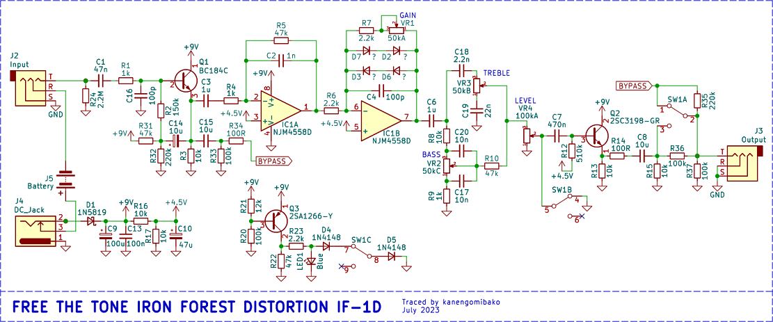 FREE THE TONE IRON FOREST IF-1D Schematic