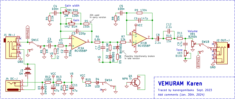 Vemuram Karen schematic