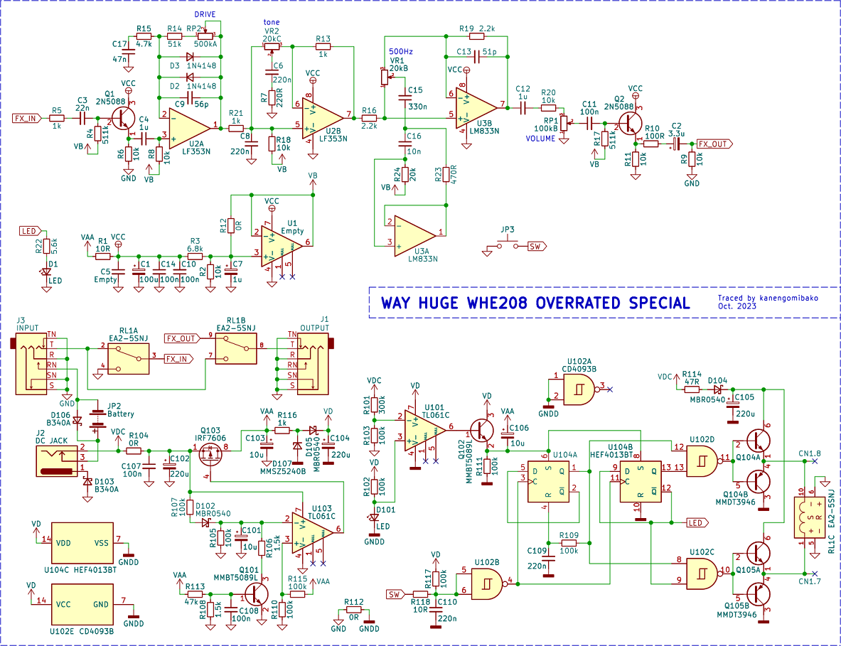 WAY HUGE OVERRATED SPECIAL schematic
