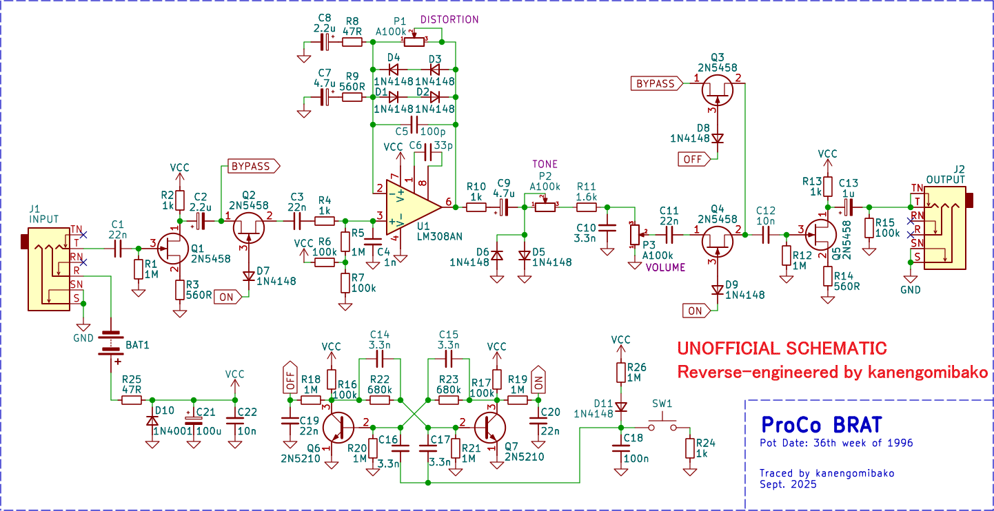 動作未確認　ProCo プロコ BRAT ProCo BRAT 修理・解析